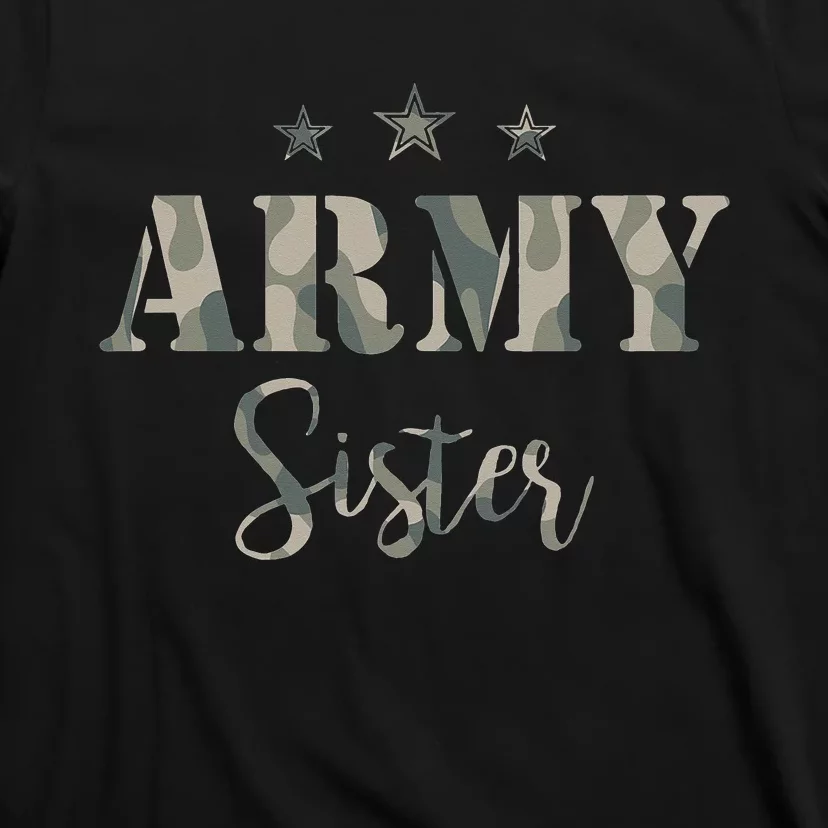 Proud Army Sister Camouflage Army Sister T-Shirt