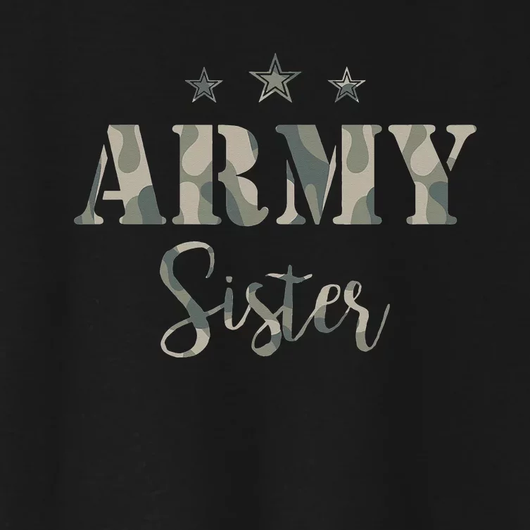 Proud Army Sister Camouflage Army Sister Women's Crop Top Tee