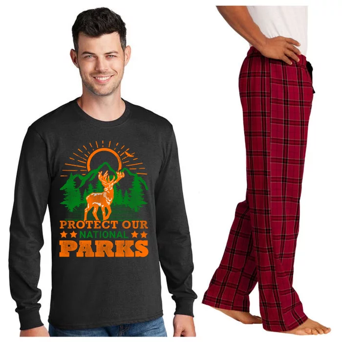 Protect And Save Our National Parks Help Environt Wildlife Cool Gift Long Sleeve Pajama Set