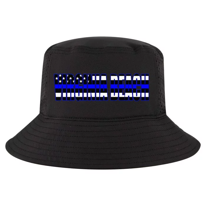 Protect And Serve In Virginia Beach Police Flag PD Cool Comfort Performance Bucket Hat