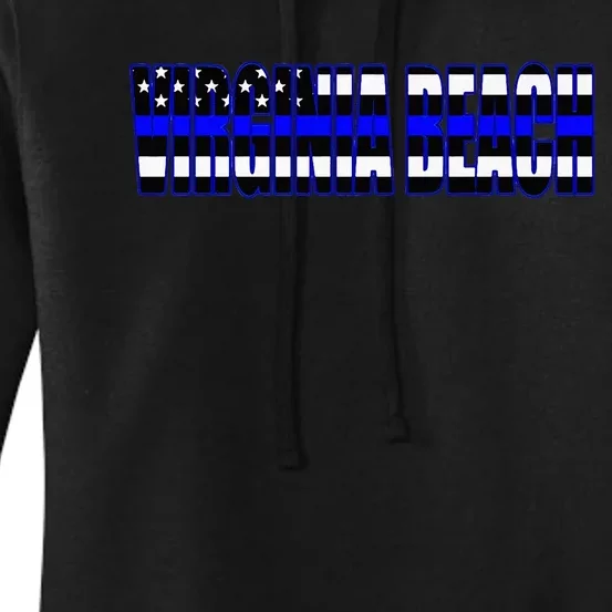 Protect And Serve In Virginia Beach Police Flag PD Women's Pullover Hoodie