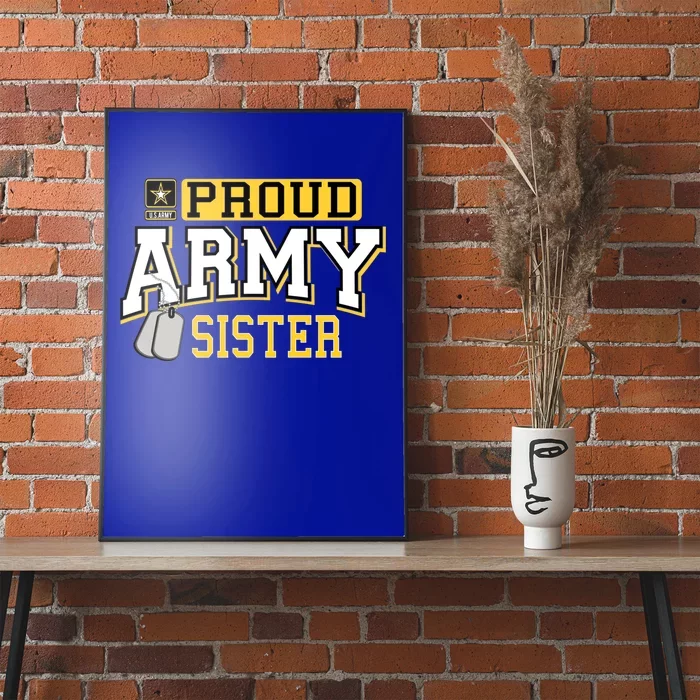 Proud Army Sister Gift Military Pride Gift Poster