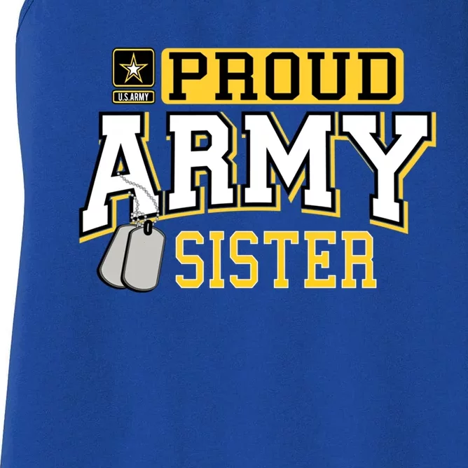 Proud Army Sister Gift Military Pride Gift Women's Racerback Tank