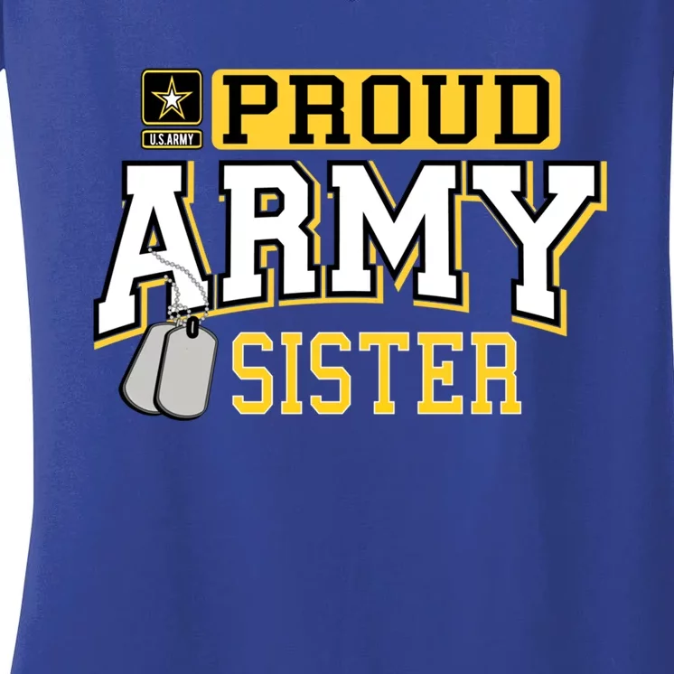 Proud Army Sister Gift Military Pride Gift Women's V-Neck T-Shirt