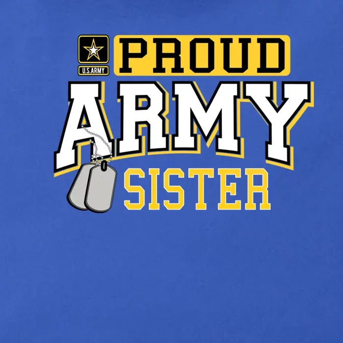 Proud Army Sister Gift Military Pride Gift Zip Tote Bag