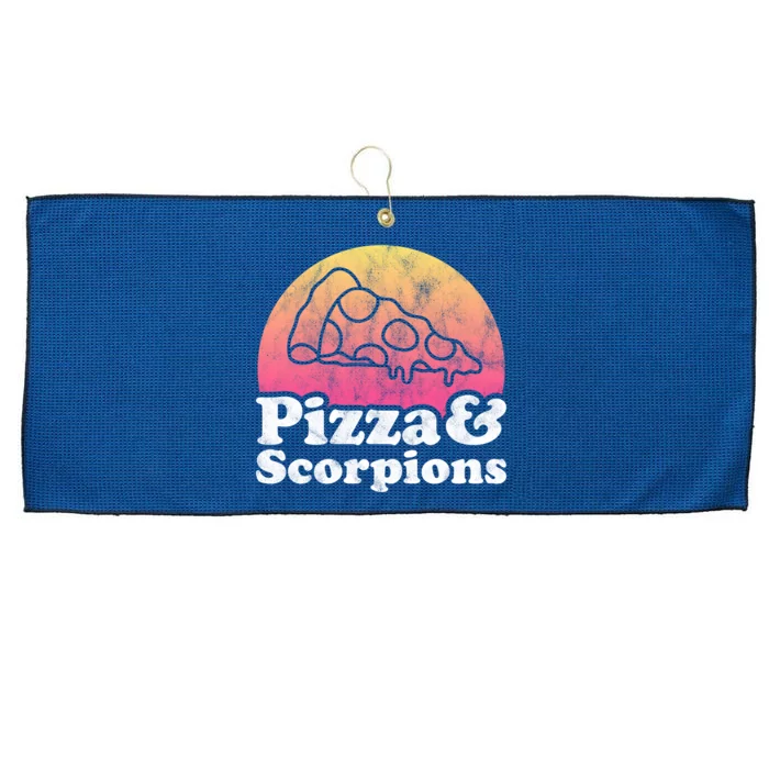 Pizza And Scorpions Or Scorpion Gift Large Microfiber Waffle Golf Towel