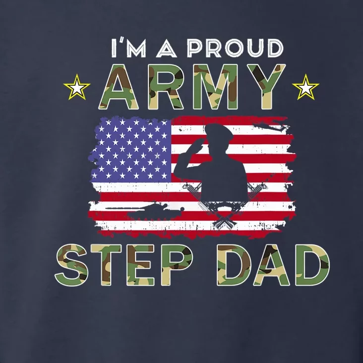 Proud Army StepDad-I'm A Proud Army Step Dad Camouflage Army Toddler Hoodie