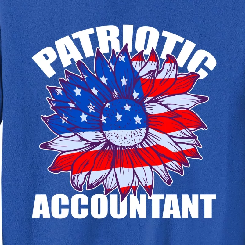 Patriotic Accountant Sunflower Retro Job America Flag Gift Sweatshirt