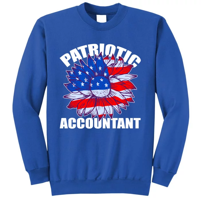 Patriotic Accountant Sunflower Retro Job America Flag Gift Sweatshirt