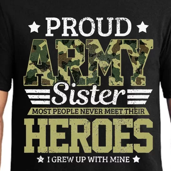 Proud Army Sister Military Soldier Brother Pride Gift Pajama Set