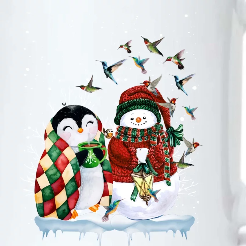 Penguin And Snow Merry Christmas Penguin Lover Meaningful Gift Black Color Changing Mug