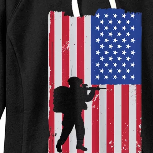 Patriot American Soldier Women's Fleece Hoodie