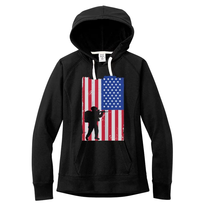 Patriot American Soldier Women's Fleece Hoodie