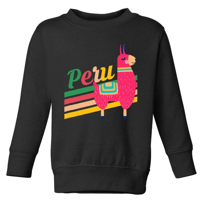 Peru Alpacas South America Vacation Toddler Sweatshirt