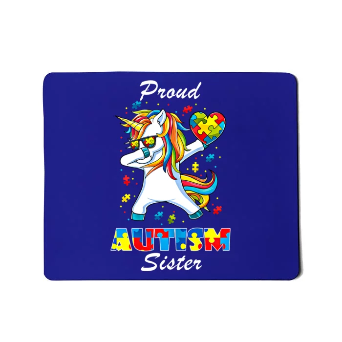 Proud Autism Sister Unicorn Autism Awareness Gift Mousepad