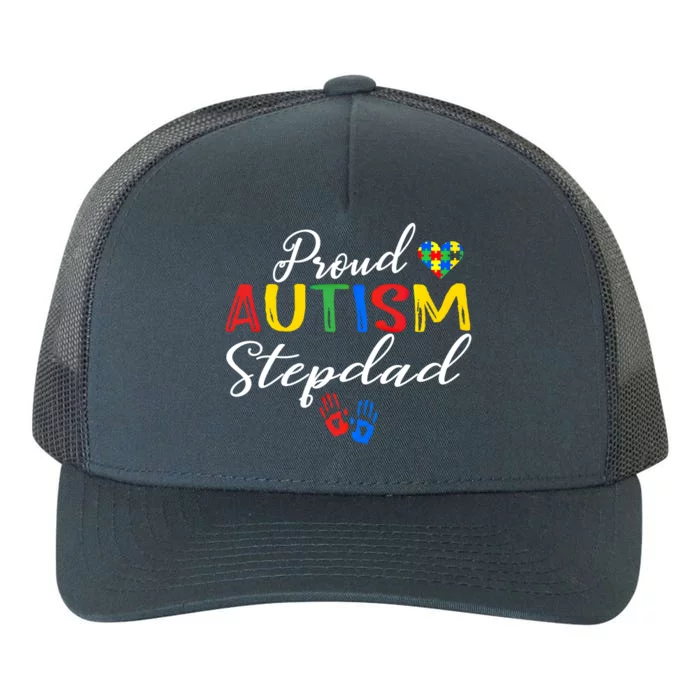 Proud Autism Stepdad Autism Awareness Month Autistic Support Cute Gift Yupoong Adult 5-Panel Trucker Hat