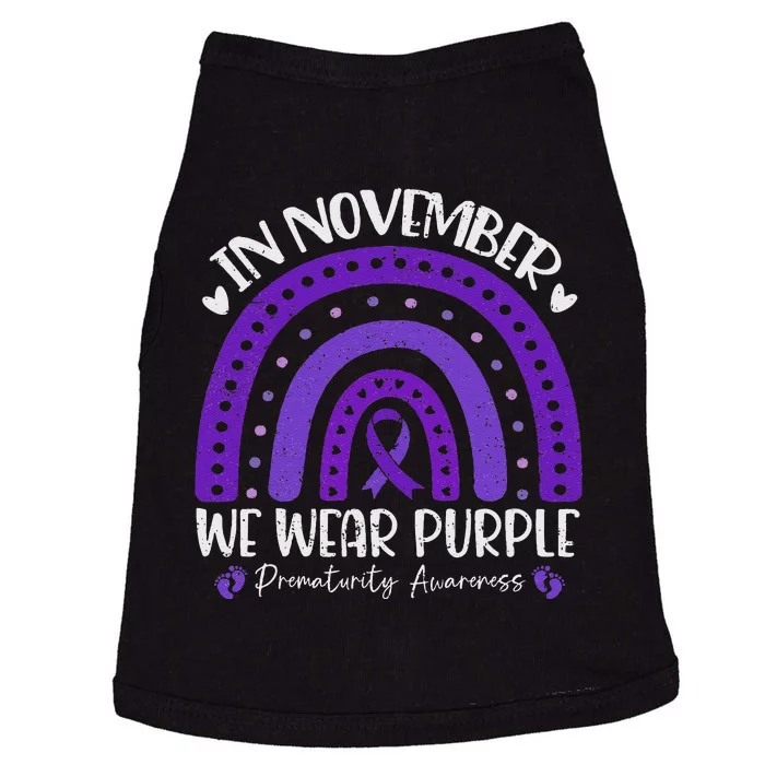 Prematurity Awareness Support In November We Wear Purple Doggie Tank