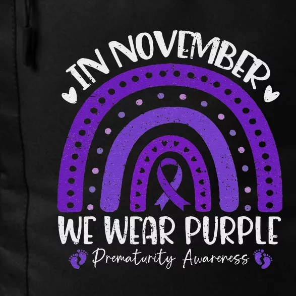 Prematurity Awareness Support In November We Wear Purple Daily Commute Backpack