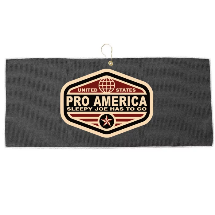 Pro America Sleepy Joe Has To Go Anti Biden Conservative Large Microfiber Waffle Golf Towel