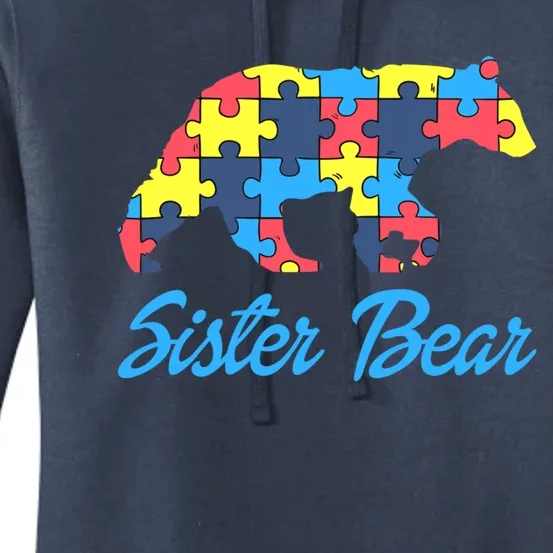 Proud Autism Sister Awareness Support Cute Gift Women's Pullover Hoodie