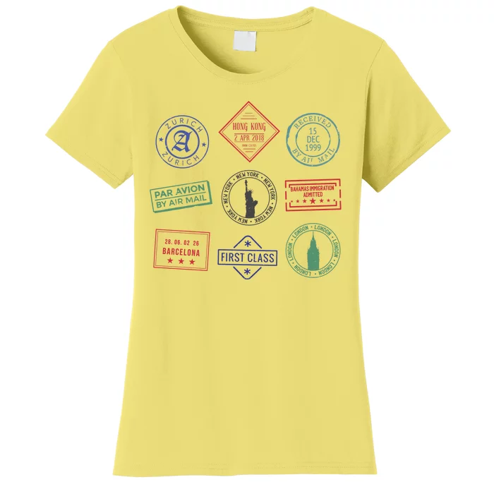 Passport Stamps Travel Women's T-Shirt