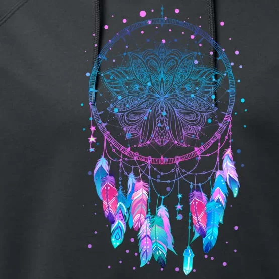 Pastel Dream Catcher Performance Fleece Hoodie