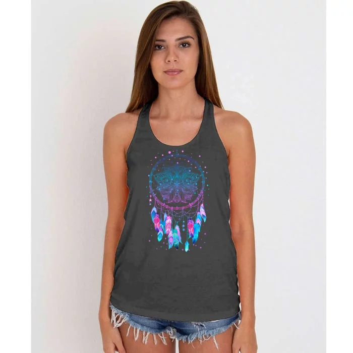 Pastel Dream Catcher Women's Knotted Racerback Tank