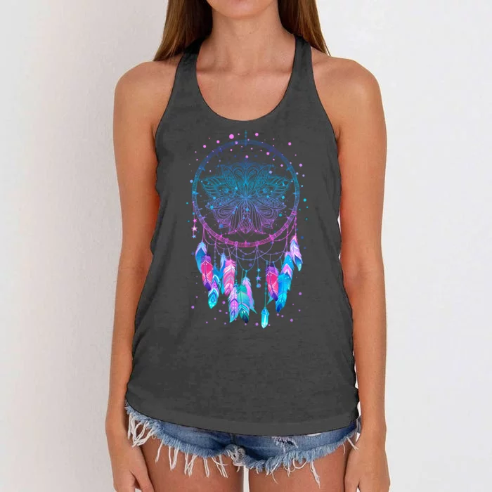 Pastel Dream Catcher Women's Knotted Racerback Tank