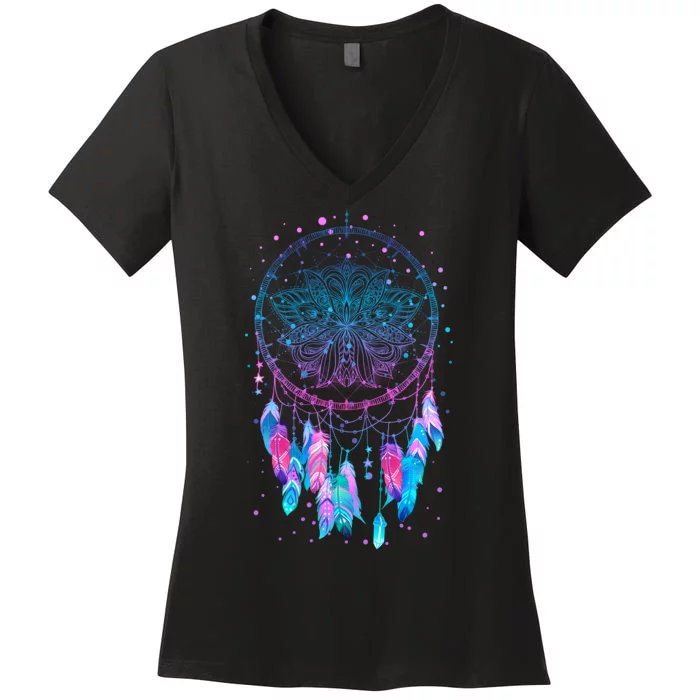 Pastel Dream Catcher Women's V-Neck T-Shirt