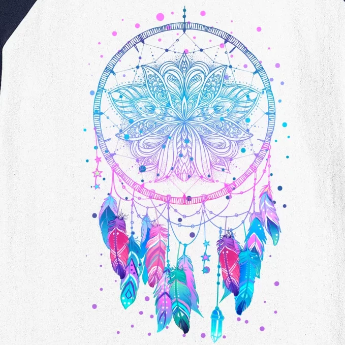 Pastel Dream Catcher Baseball Sleeve Shirt