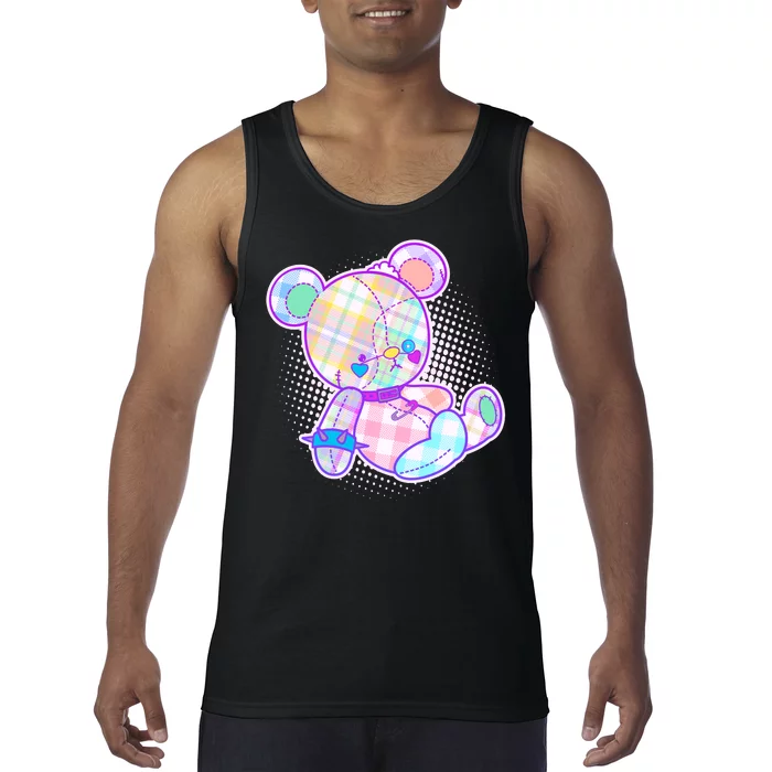 Pastel Kawaii Cute Goth Punk Teddy Bear Tank Top