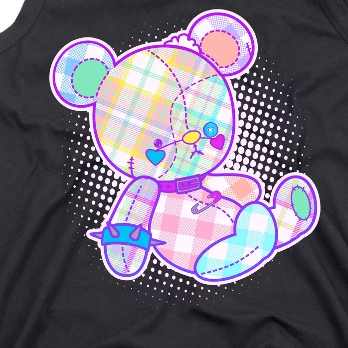 Pastel Kawaii Cute Goth Punk Teddy Bear Tank Top