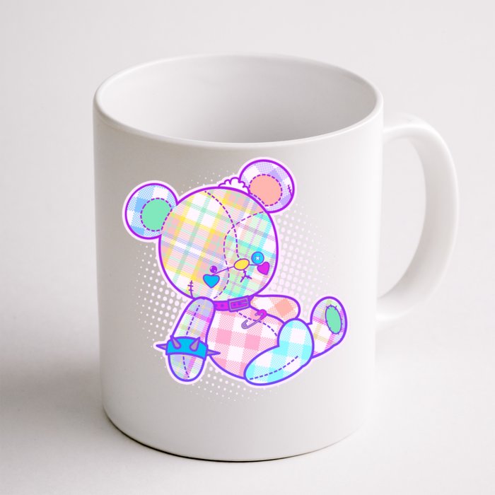 Pastel Kawaii Cute Goth Punk Teddy Bear Front & Back Coffee Mug