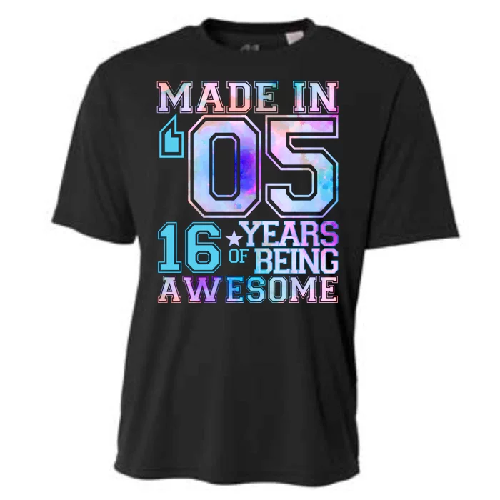 Pastel Made In '05 2005 16 Years of Being Awesome Birthday Cooling Performance Crew T-Shirt