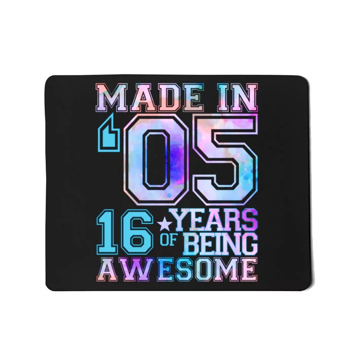 Pastel Made In '05 2005 16 Years of Being Awesome Birthday Mousepad