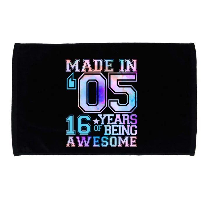 Pastel Made In '05 2005 16 Years of Being Awesome Birthday Microfiber Hand Towel