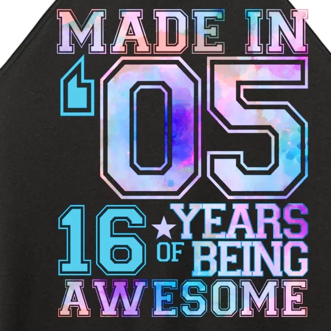 Pastel Made In '05 2005 16 Years of Being Awesome Birthday Women’s Perfect Tri Rocker Tank