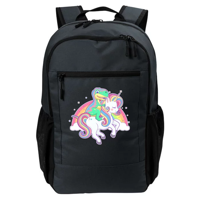 Pastel T-Rex Riding Magical Unicorn Funny Cute Daily Commute Backpack