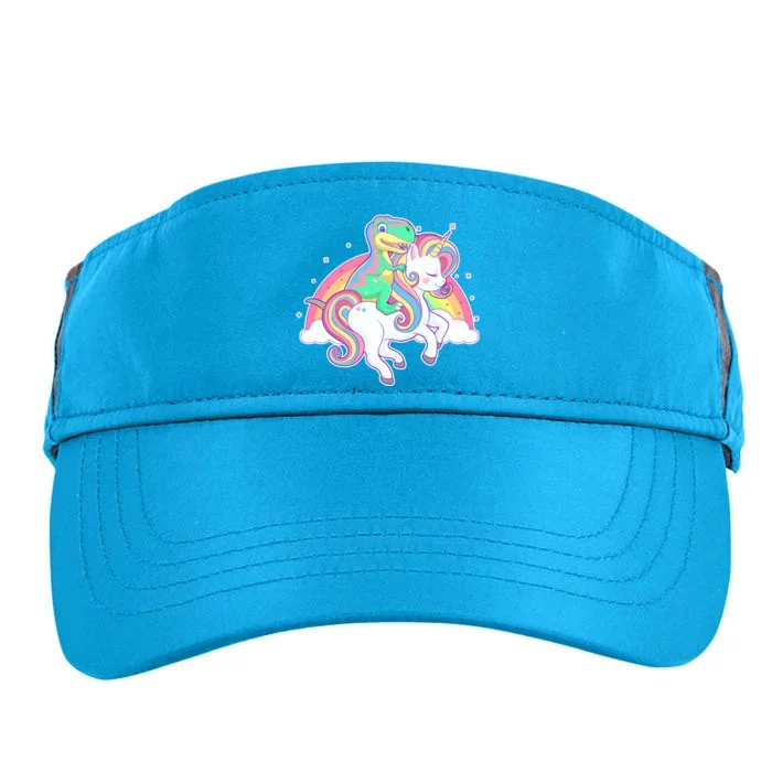 Pastel T-Rex Riding Magical Unicorn Funny Cute Adult Drive Performance Visor