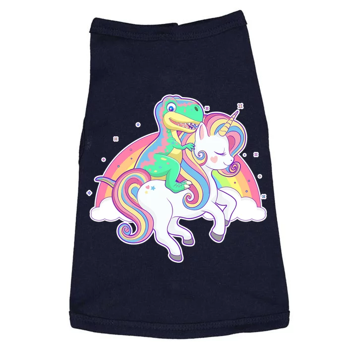 Pastel T-Rex Riding Magical Unicorn Funny Cute Doggie Tank