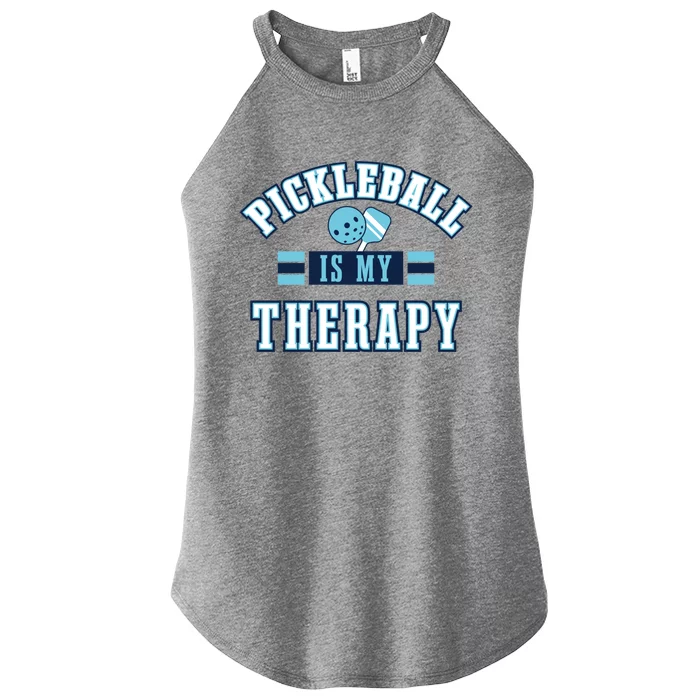 Pickleball As Therapy Ironic Saying Dinking Gift Women’s Perfect Tri Rocker Tank