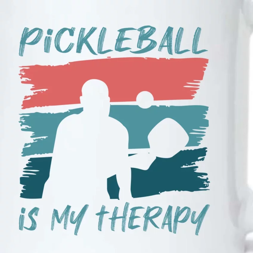 Pickleball As Therapy Funny Saying Hobby Sports Cool Gift Black Color Changing Mug