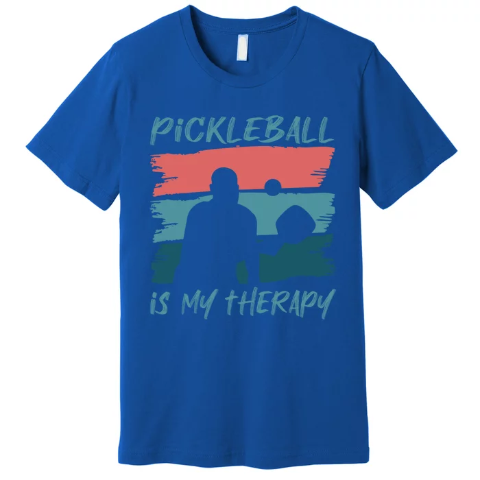 Pickleball As Therapy Funny Saying Hobby Sports Cool Gift Premium T-Shirt