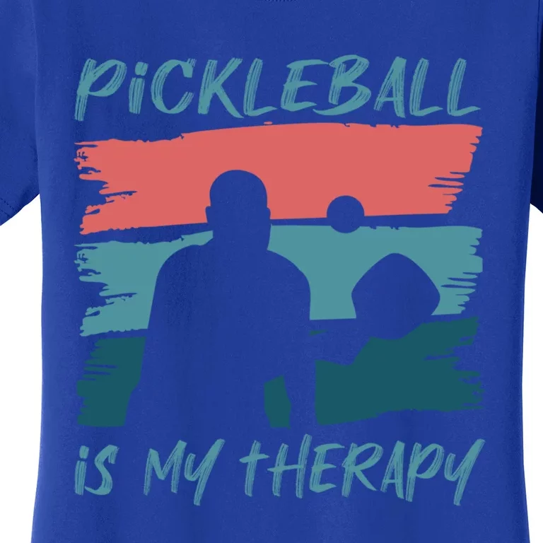 Pickleball As Therapy Funny Saying Hobby Sports Cool Gift Women's T-Shirt