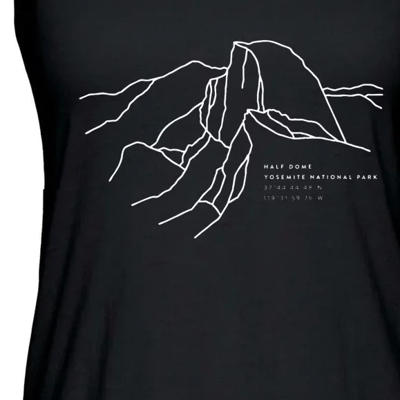 Places Around The World Half Dome Yosemite National Park Ladies Essential Flowy Tank