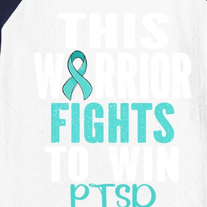 Ptsd Awareness This Warrior Fights To Win Ptsd Gift Baseball Sleeve Shirt