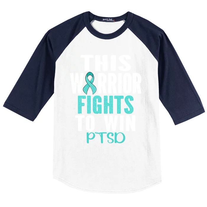 Ptsd Awareness This Warrior Fights To Win Ptsd Gift Baseball Sleeve Shirt