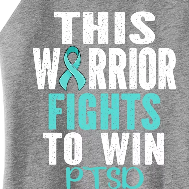 Ptsd Awareness This Warrior Fights To Win Ptsd Gift Women’s Perfect Tri Rocker Tank