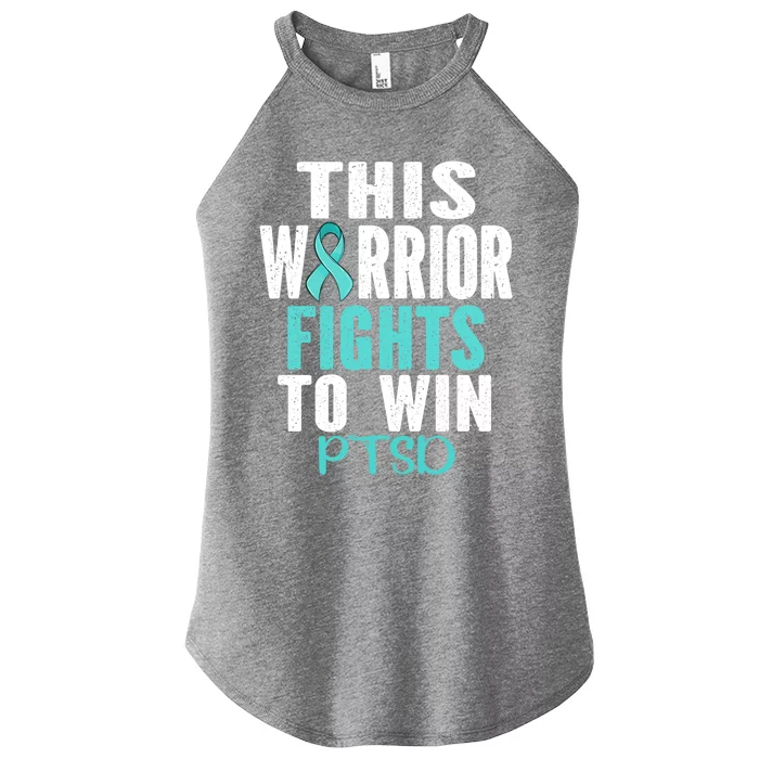 Ptsd Awareness This Warrior Fights To Win Ptsd Gift Women’s Perfect Tri Rocker Tank