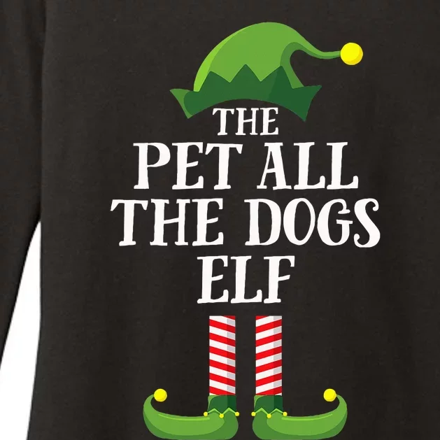 Pet All The Dogs Elf Matching Family Group Christmas Pajama Womens CVC Long Sleeve Shirt